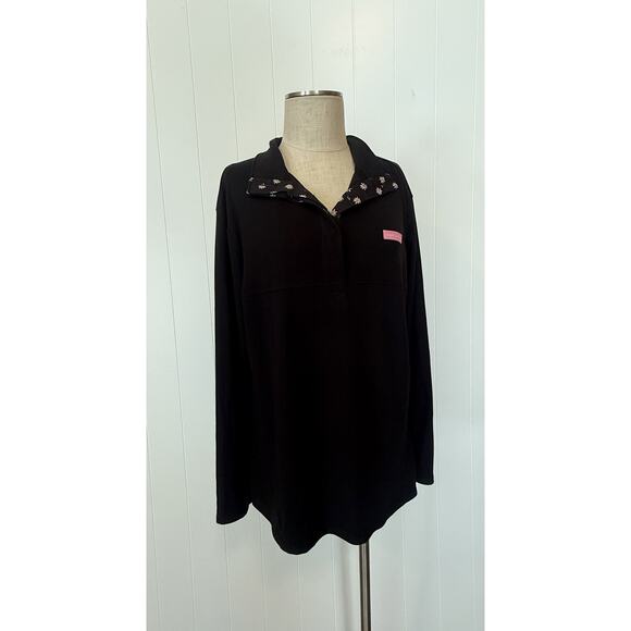 Simply Southern Pullover Womens XL Daisy Floral Collar Elbow Patch Top Shirt - Picture 1 of 11